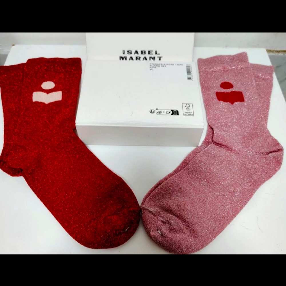 Isabel Marant Color Combo Promo Slazia Dual Pair Sock Gift Box set. *Very Rare*